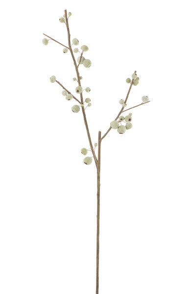 RAMO CON PICCOLE MELE IN PLASTICA VERDE OPACO (15x6,5x125cm)