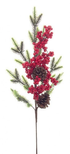 PICK JENNIE BACCHE ROSSE C-PIGNA GHIACCHIO H.63CM