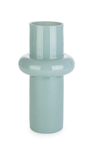 VASO CILINDRO IN VETRO VERDE (Ø13x25h)
