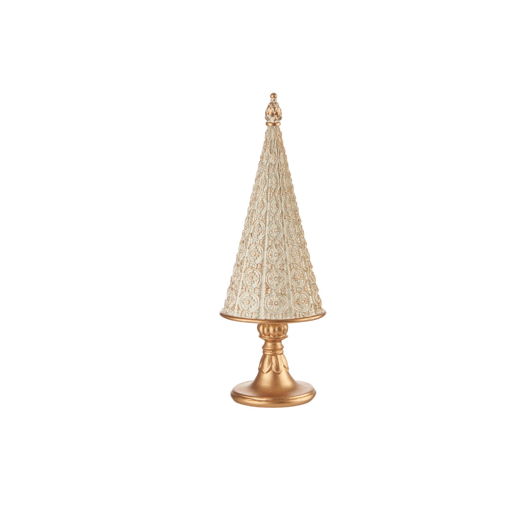 ALBERELLO DECORATIVO BIANCO E ORO