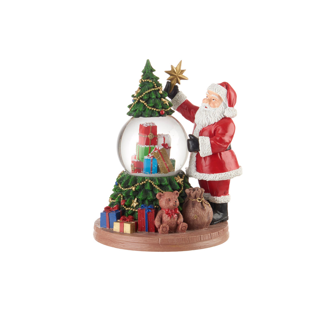 BOULE DE NEIGE- ALBERO CON BABBO NATALE CARILLON
