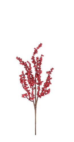 RAMO HOLLYN CON BACCHE ROSSE IN POLISTIROLO (15x4x50h)