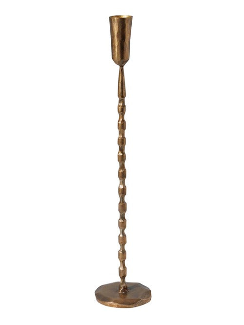 PORTA CANDELE PICCOLO CYPRUS IN METALLO ORO ANTICO (8x39cm)