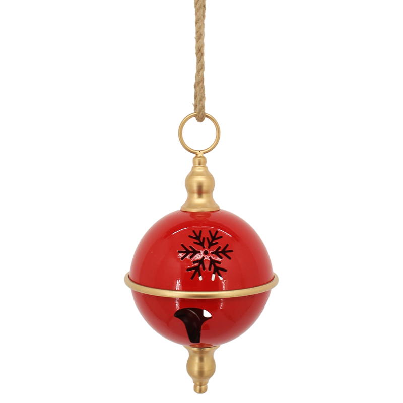 DECORAZIONE SFERA SONAGLIO PICCOLA ROSSA