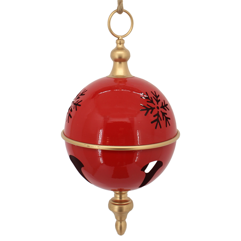 DECORAZIONE SFERA SONAGLIO ROSSA