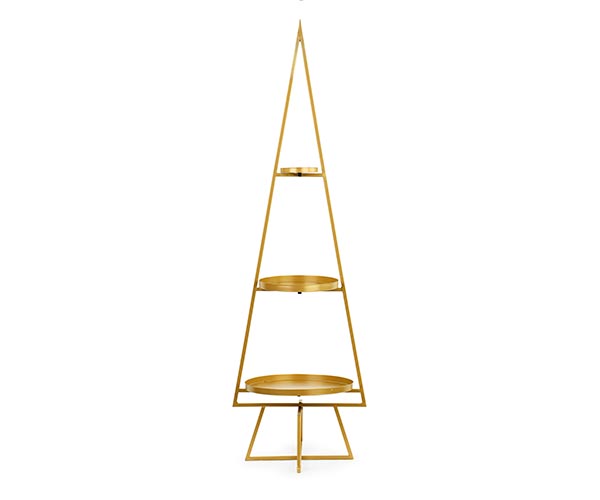 ALZATA 3 RIPIANI ALBERO ORO H122CM