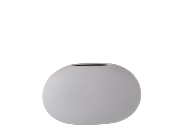 Vaso Ovale Piatto Ceramica Malva Chiaro 27.5X10X17.5