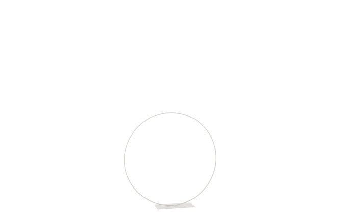 Anello + Piede Metallo Bianco Small (40X8X40CM)