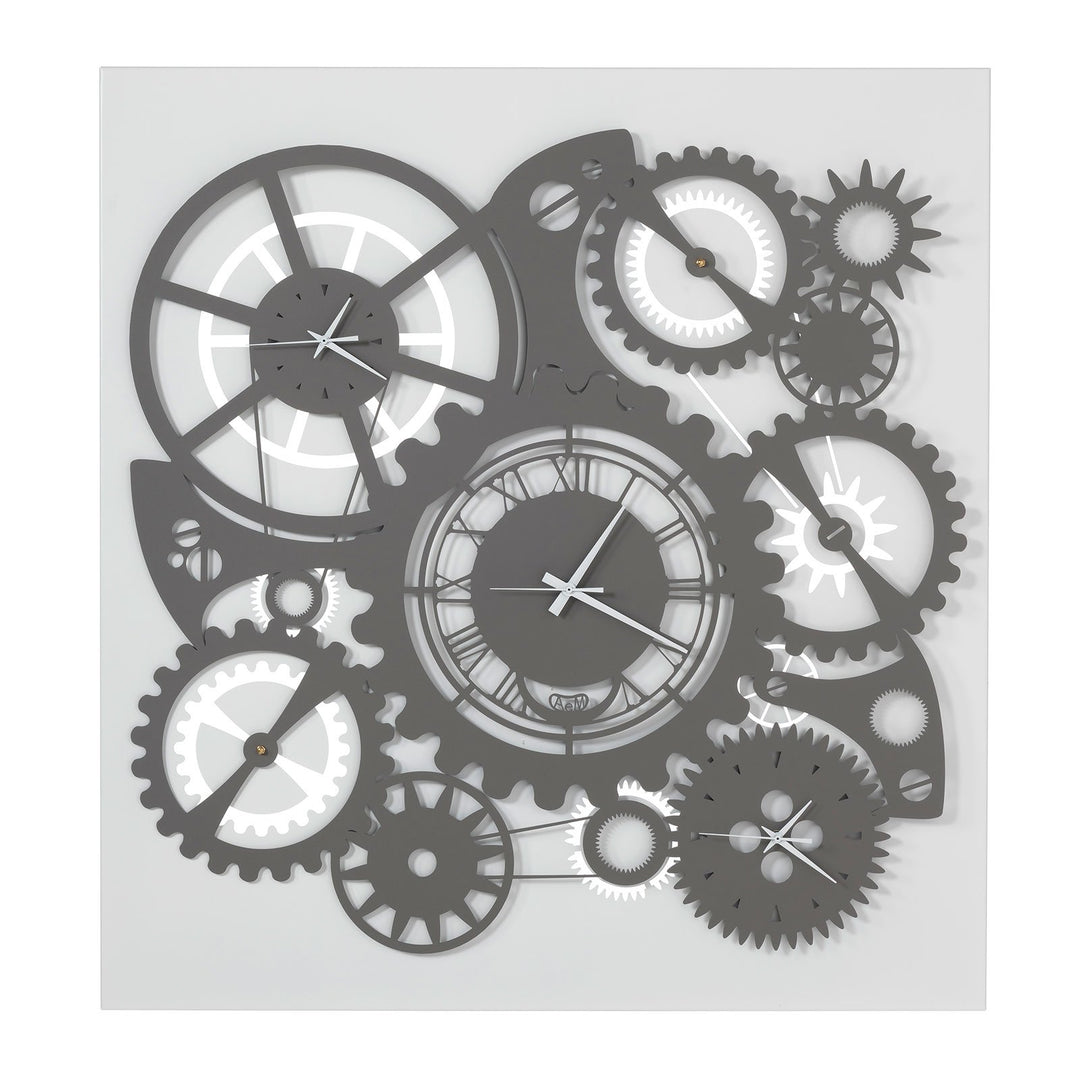 PANNELLO BIANCO CON OROLOGIO MECCANICO