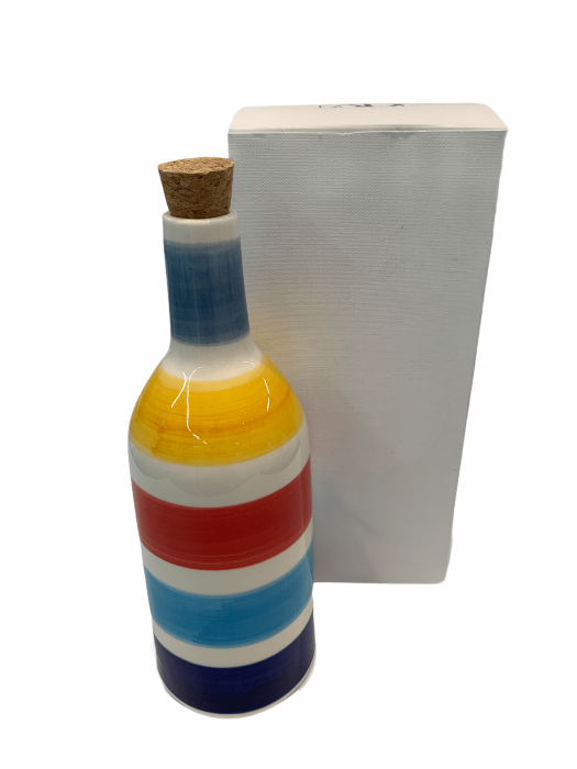 AD- OLIERA ARCOBALENO IN CERAMICA 400 ML CM 7X22 CON ASTUCCIO BIANCO