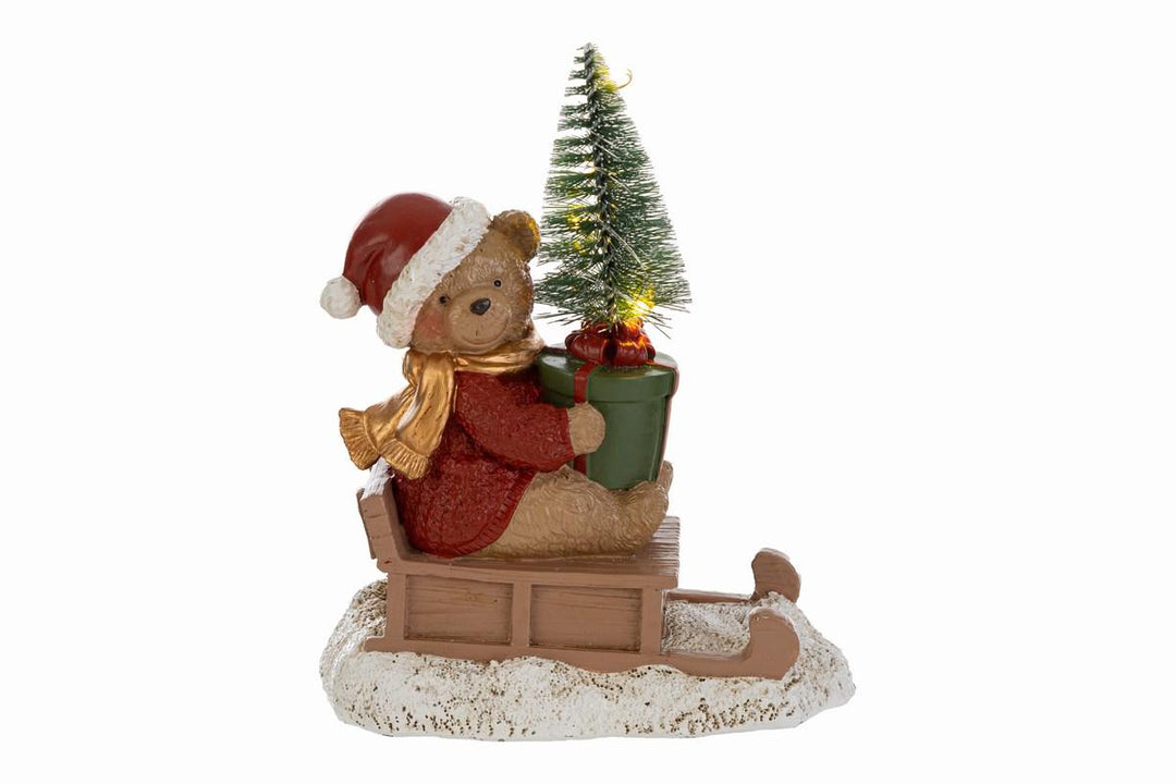 ORSETTO NATALIZIO CON ALBERO LED