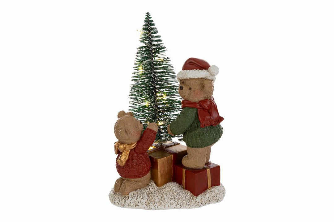 ORSETTO NATALIZIO CON ALBERO CON LED