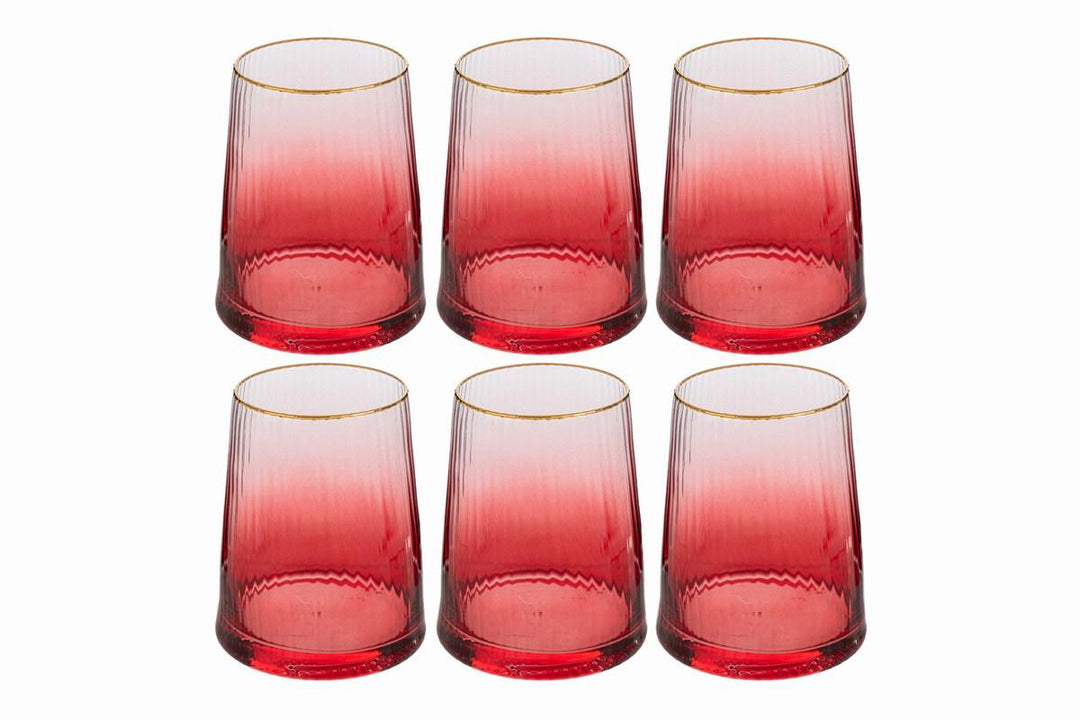 SET 6 PZ BICCHIERE ROSSO