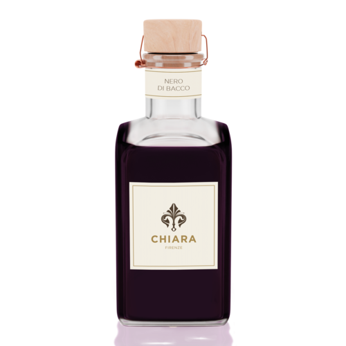 BOTTIGLIA IN VETRO 500ML-NERO DI BACCO CON ASTUCCIO E BACCHETTE