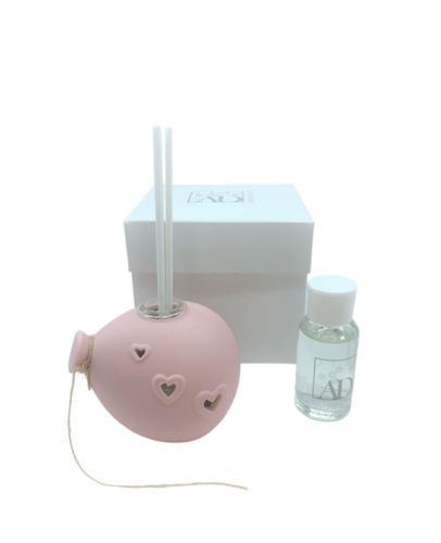 PALLONCINO LED PROFUMATORI SATINATO ROSA (8X7X6CM)+SC70+TAG