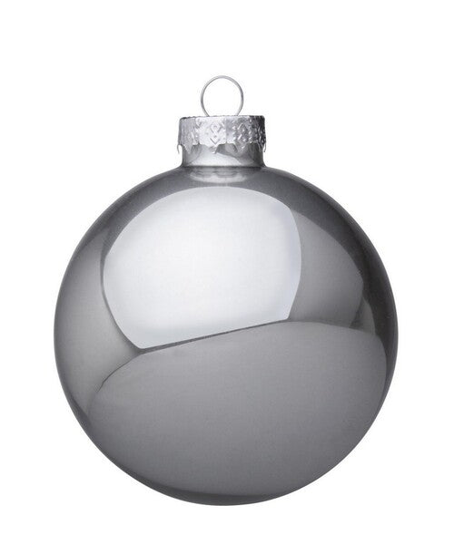 SFERA IN VETRO ARGENTO SHIMMER DIAMETRO 8CM IN VETRO
