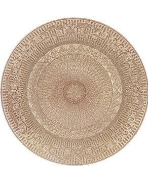 VASSOIO IN LEGNO ORO CON DECORO E GLITTER ORO (DIAMETRO 30CM)