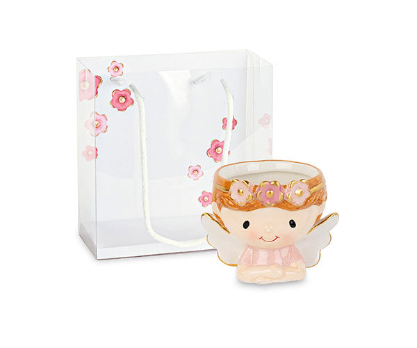 CACHEPOT ANGIOLETTO ROSA IN CERAMICA (7x8cm)-CON SHOPPER