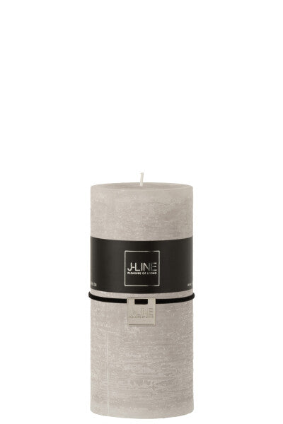 CANDELA CILINDRICA COLOR GRIGIO CHIARO-52 ore (7x7x15cm)
