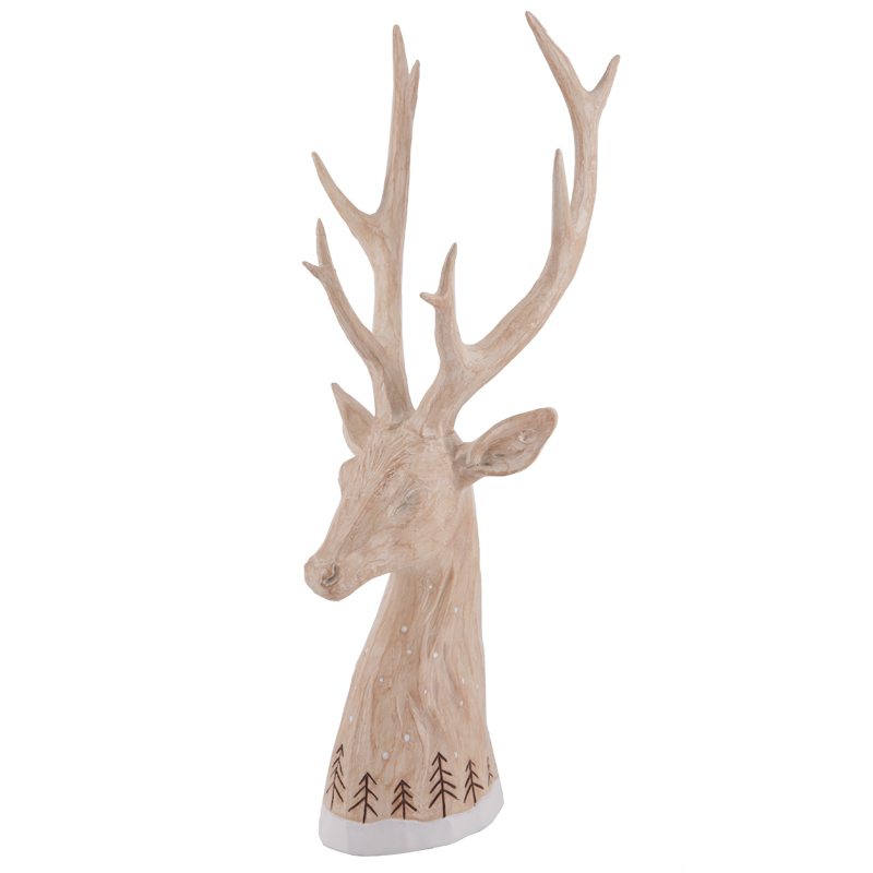 SCULTURA TESTA DI RENNA