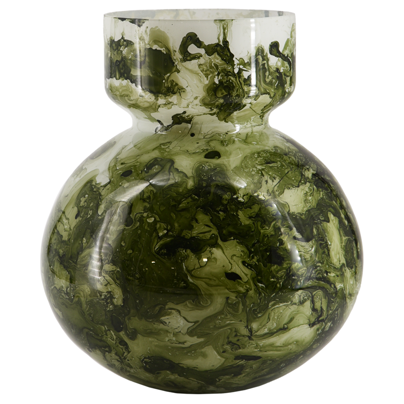 VASO IN VETRO EFFETTO MARMO