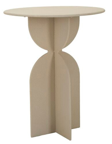 TAVOLINO ROTONDO DUNE IN METALLO CREMA (45x58cm)