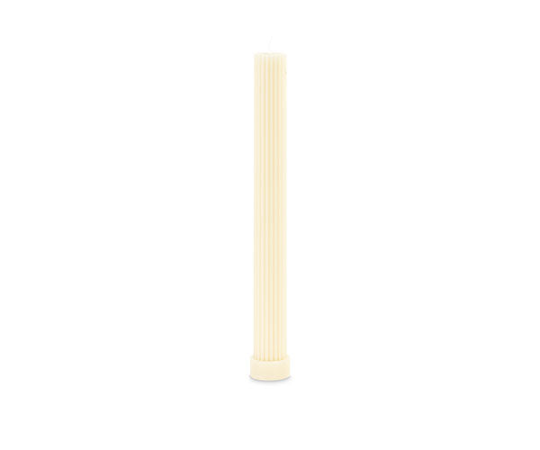 SET 2 CANDELE COLONNA AVORIO IN CERA h.27cm