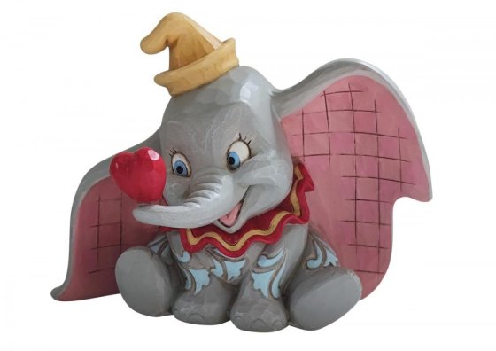 'DUMBO CON CUORE' SCULTURA IN POLVERE DI PIETRA (12x15x12cm)