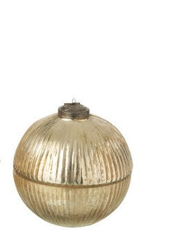 SCATOLA CON CANDELA DECORO STRISCE