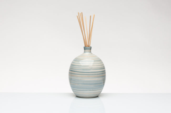 PROFUMATORE DIPINTO A MANO OTTANIO A RIGHE IN CERAMICA