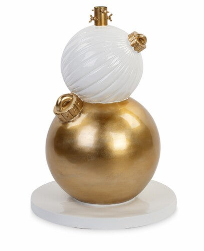 BASE PER ALBERO SFERE ORO E BIANCO (44,5xh.63cm)