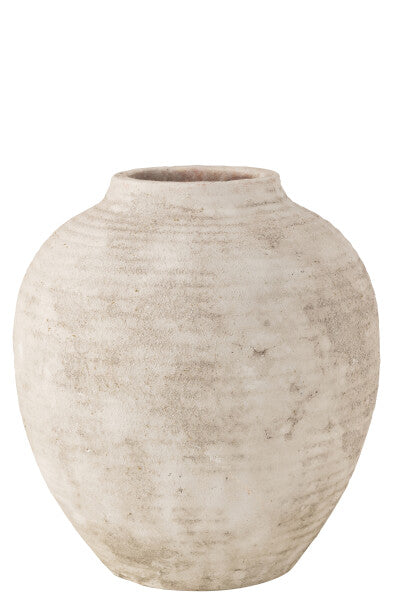 VASO GIARA IN CERAMICA COLOR TERRA/BEIGE (45x45x50cm)