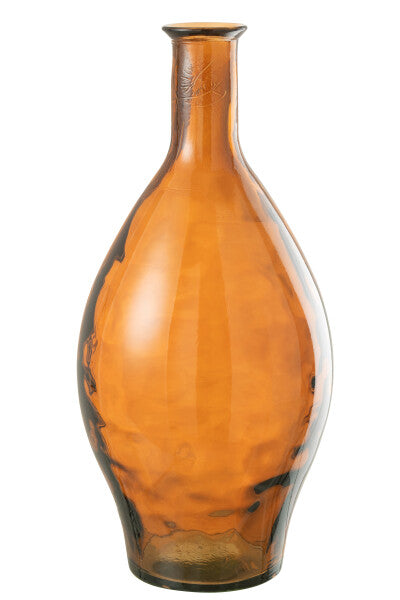 VASO ALTO IN VETRO MARRONE (26x26x60cm)