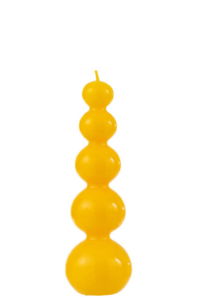 CANDELA BORRACCIA GIALLO LARGE- 25 ore(7,5x7,5xh.23cm)