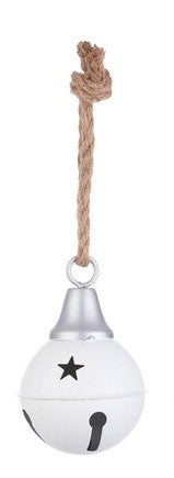 PENDAGLIO BALL IN METALLO LUCIDO BIANCO (Ø7,6x10,8h)