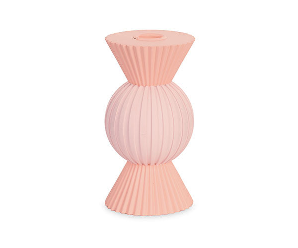 PORTACANDELA SFERA ROSA/PESCA IN CERAMICA h.15cm