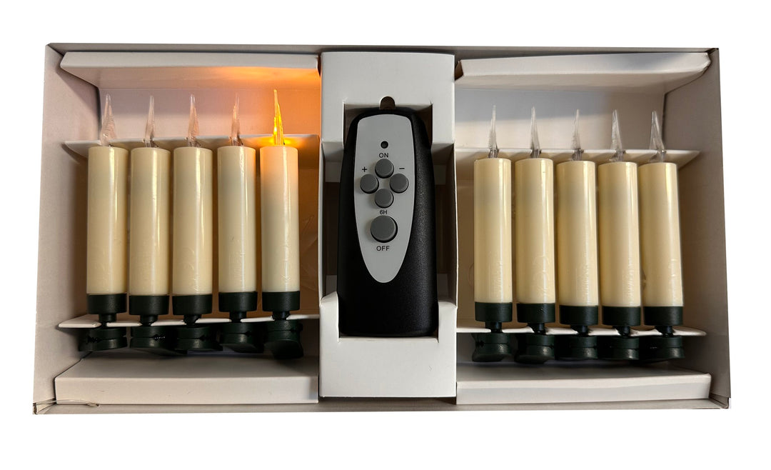 SET 10 CANDELE LED CON TELECOMANDO