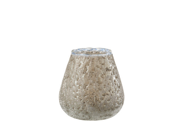 Portacandele Vetro Grigio Medium (11.5X11.5X12CM)