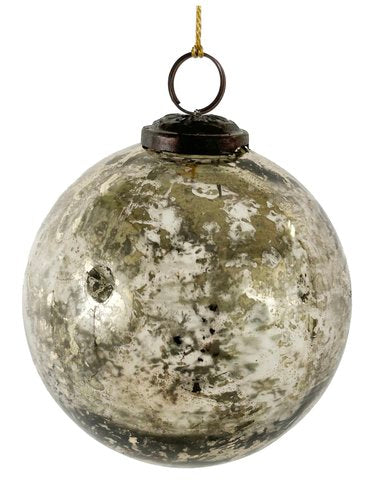 SFERA IN VETRO ARGENTO ANTICO