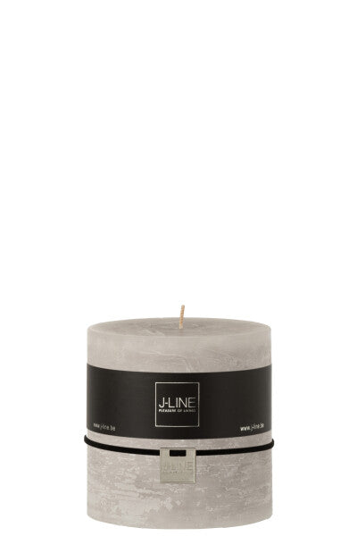 CANDELA CILINDRICA COLOR GRIGIO CHIARO-64 ore (10x10x10cm)