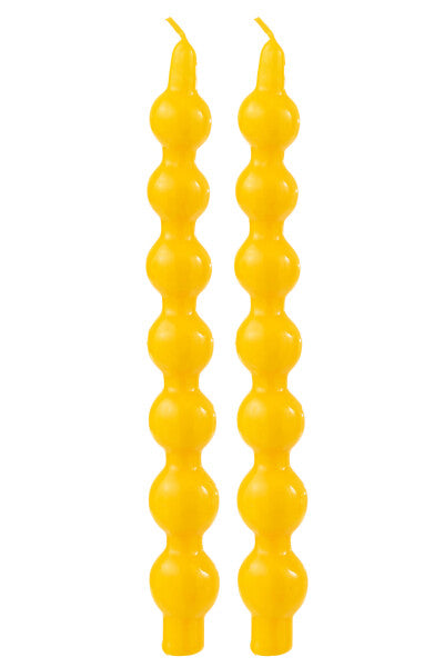 SCATOLA CON 2 CANDELE BORRACCIA GIALLO-5ore (h.30cm)