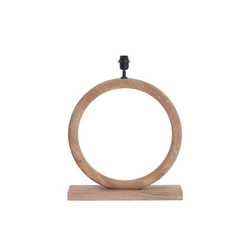 BASE PER LAMPADA ROTONDA IN LEGNO NATURALE OPACO (51x13x54 cm)