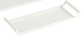 VASSOIO RETTANGOLARE IN METALLO BIANCO SMALL (40x14x4cm)