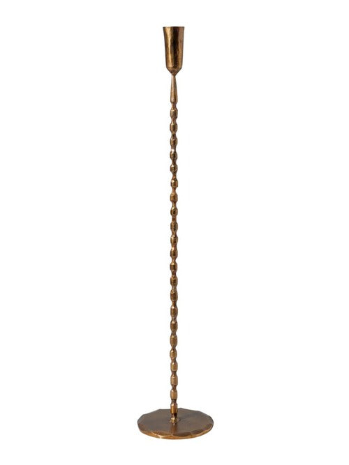 PORTACANDELA GRANDE CYPRUS IN METALLO ORO ANTICO (12xh.61cm)