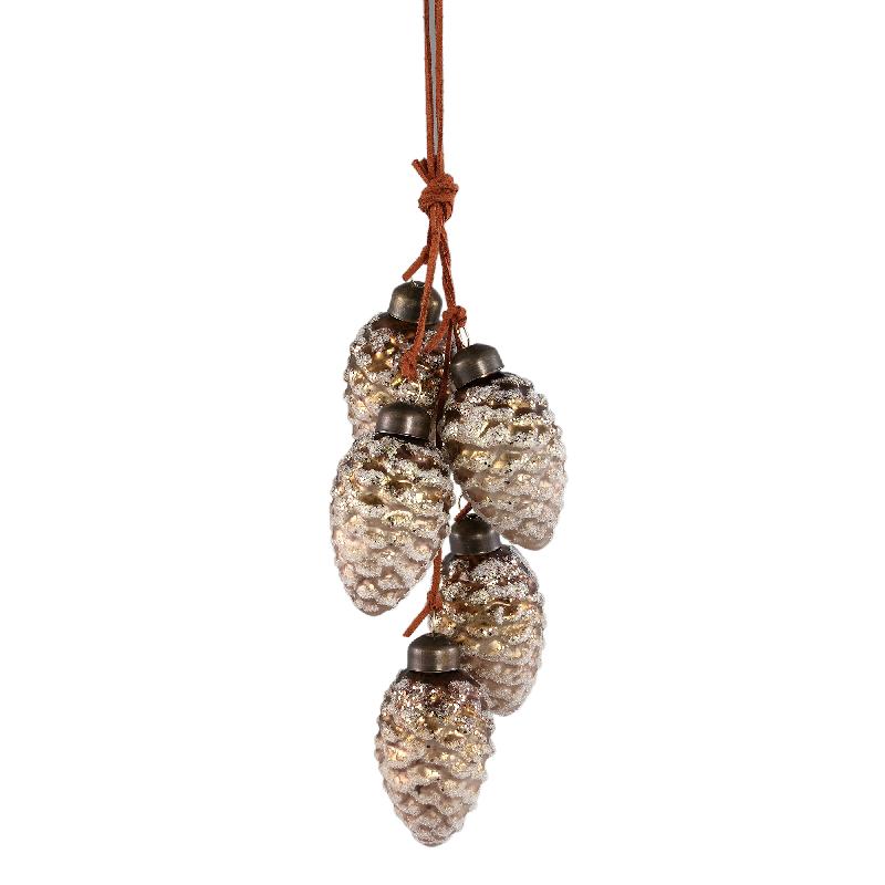 DECORAZIONE PER ALBERO GRAPPOLO PIGNE