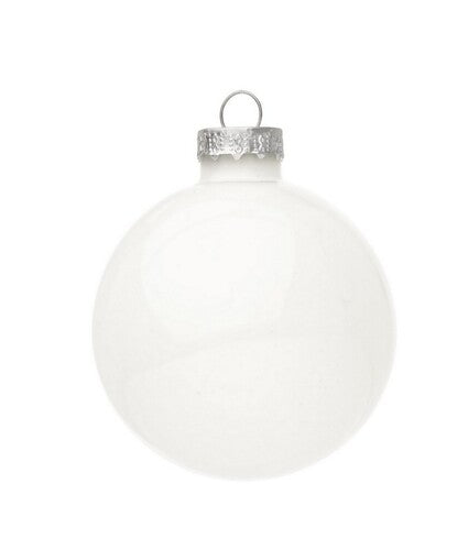 SFERA IN VETRO BIANCO LUCIDO (Ø6CM)