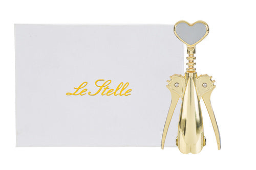 APRIBOTTIGLIE IN METALLO ORO CON ASTUCCIO h.16cm