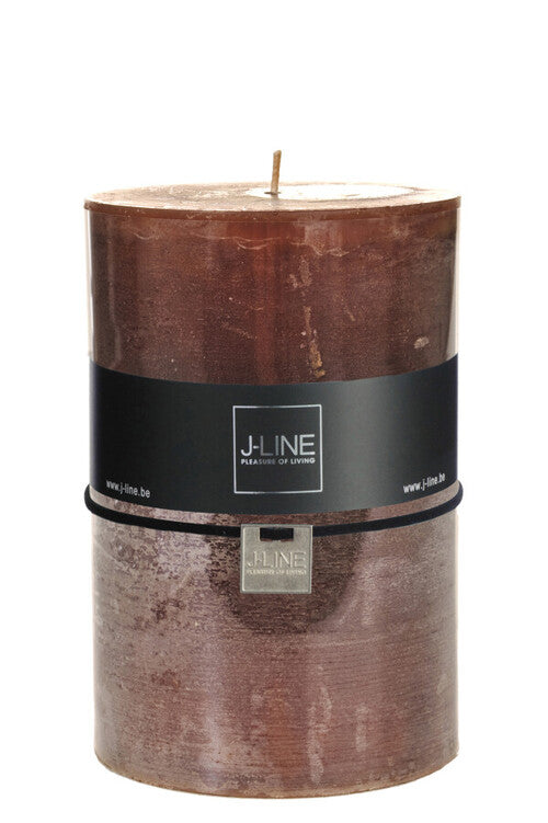 Candela cilindrica marrone-64ore