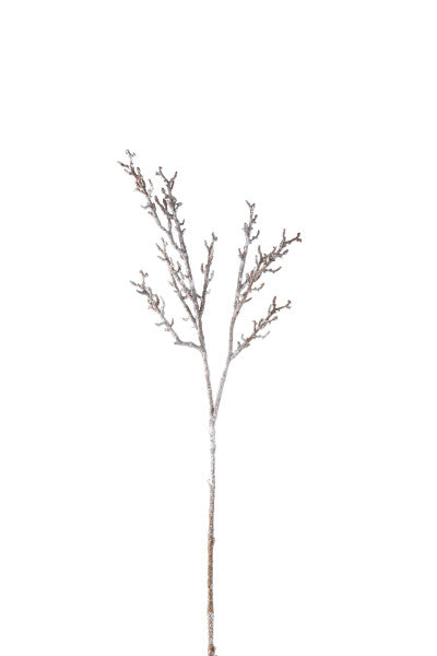 RAMO ALBERO NUDO INNEVATO CAMMELLO/BIANCO (9x5x81cm)
