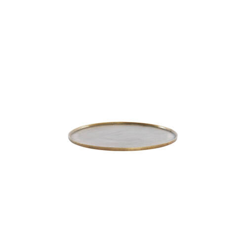 PIATTO ROTONDO IN METALLO BRONZO ANTICO (Ø40x1,5 cm)